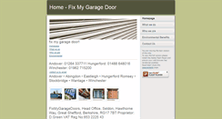 Desktop Screenshot of fixmygaragedoor.co.uk